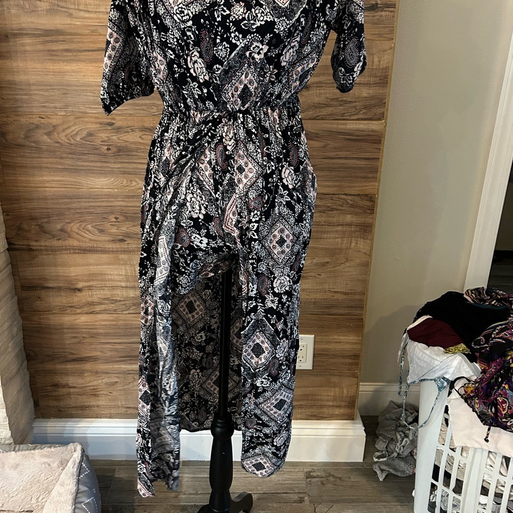 House of three. Off the shoulder romper/dress. Size 8